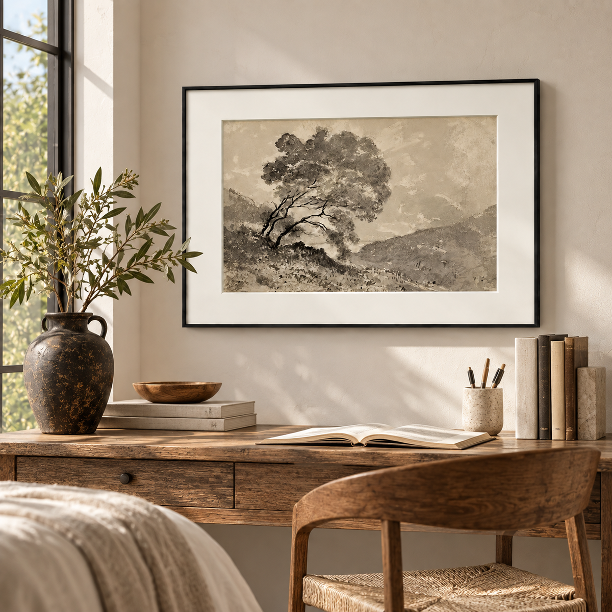 Framed Tree Landscape Wall Art