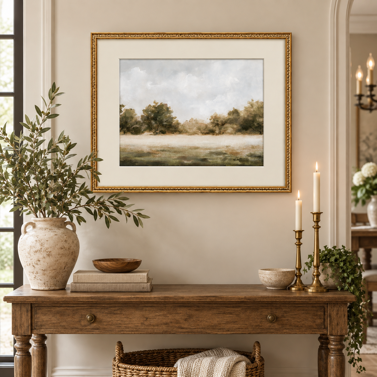 Vintage Landscape Framed Wall Art