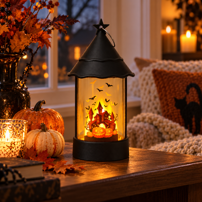 Pumpkin Castle LED Lantern