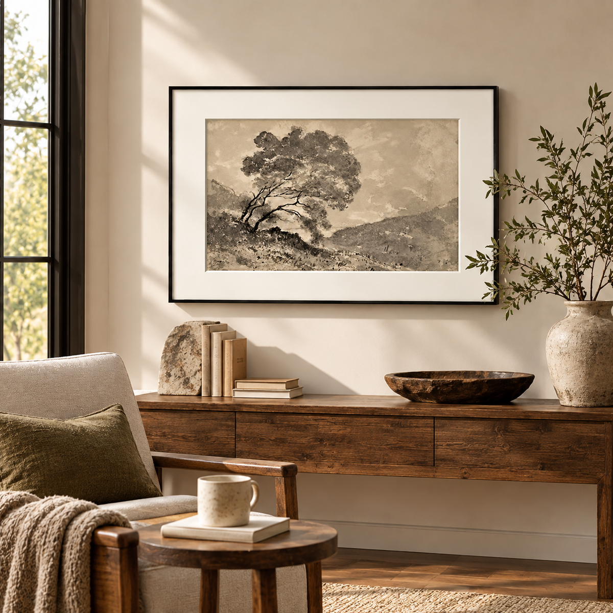 Framed Tree Landscape Wall Art