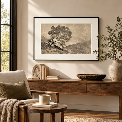 Framed Tree Landscape Wall Art