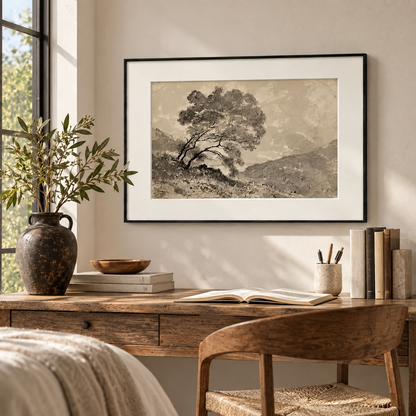 Framed Tree Landscape Wall Art